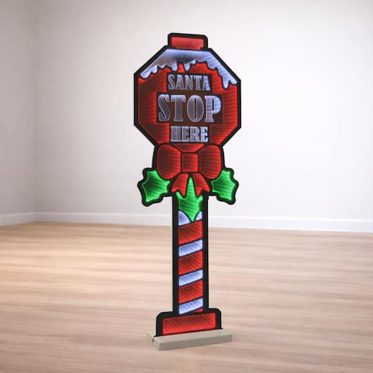 Melrose 47" Santa Stop Here EkkoLight